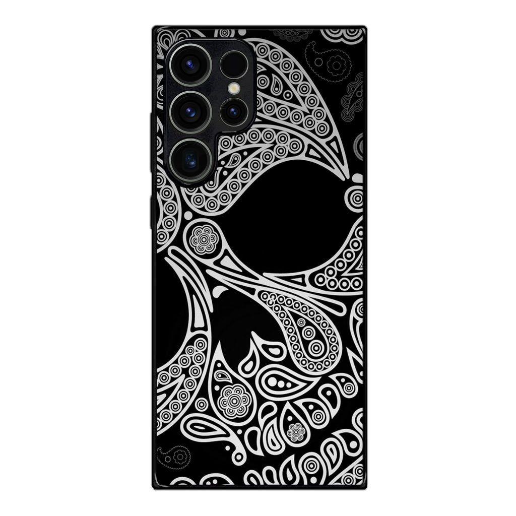 Black Skull Samsung Galaxy S23 Ultra Case