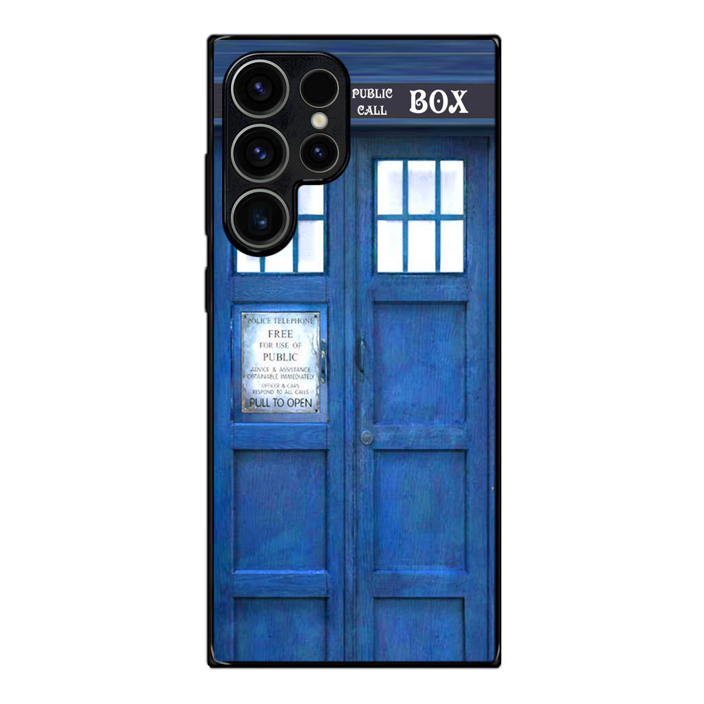 Blue Police Call Box Samsung Galaxy S23 Ultra Case