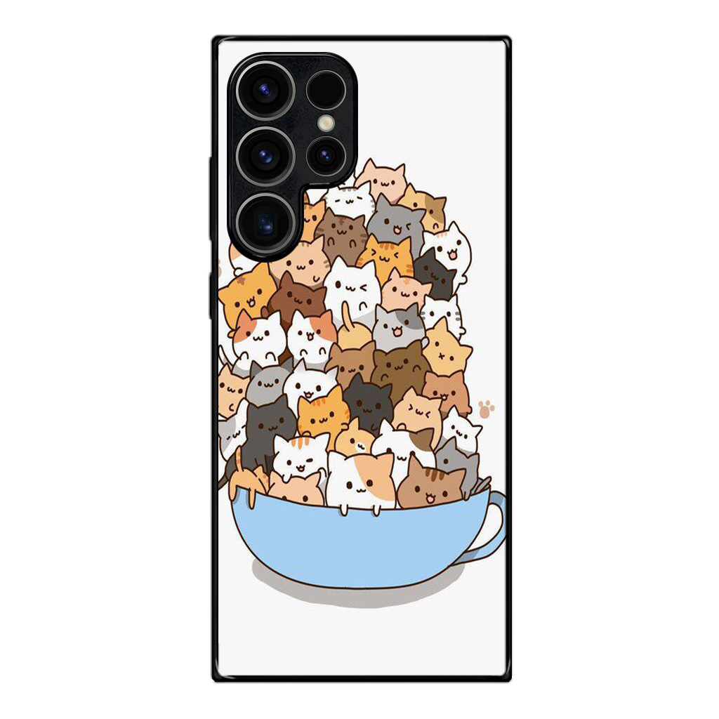 Cats on A Bowl Samsung Galaxy S23 Ultra Case