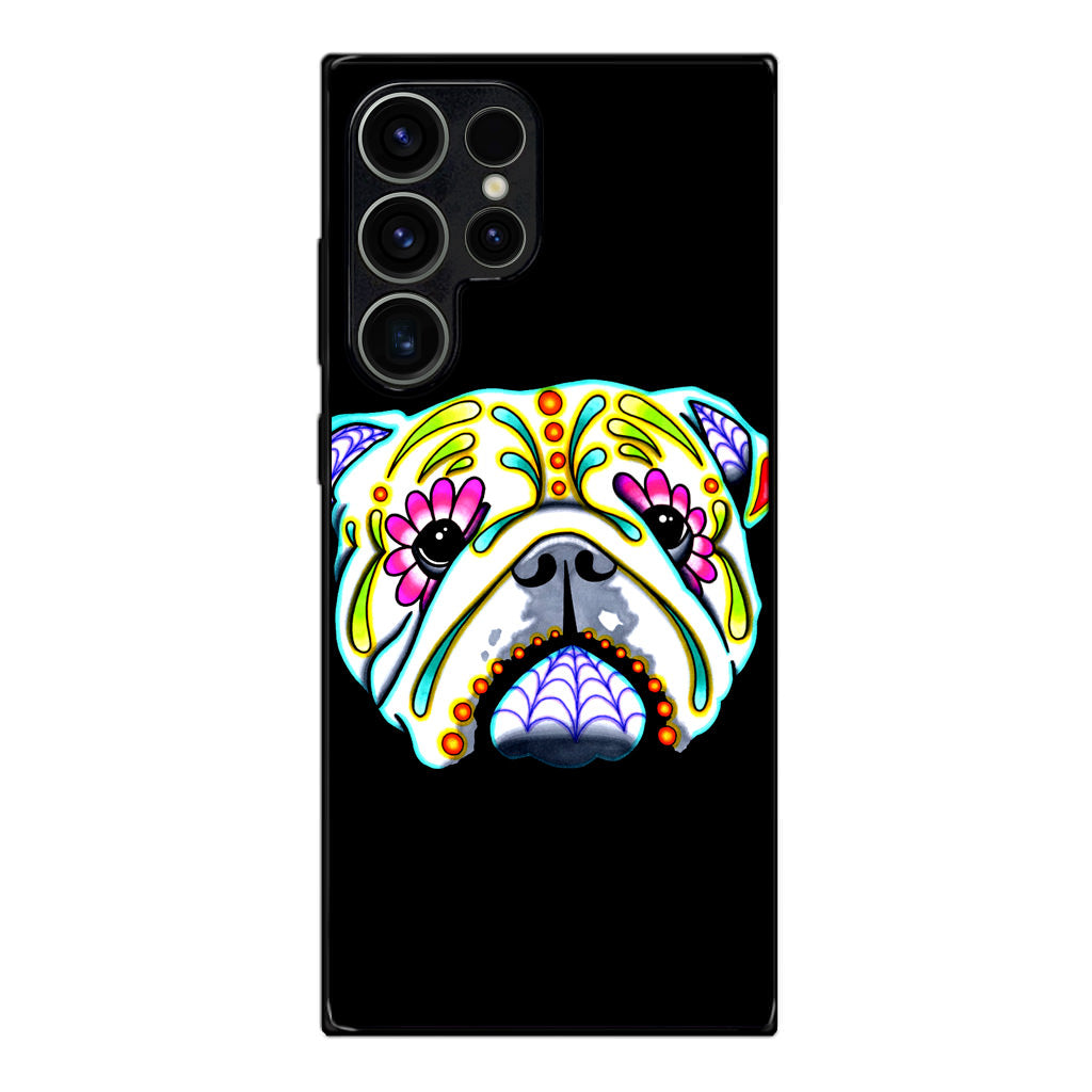 Colorful Bulldog Art Samsung Galaxy S23 Ultra Case