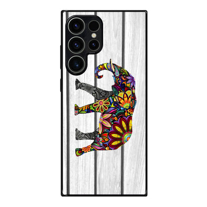 Colorful Elephant Flower Samsung Galaxy S23 Ultra Case