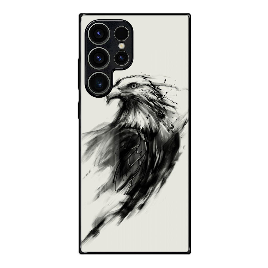 Eagle Art Black Ink Samsung Galaxy S23 Ultra Case