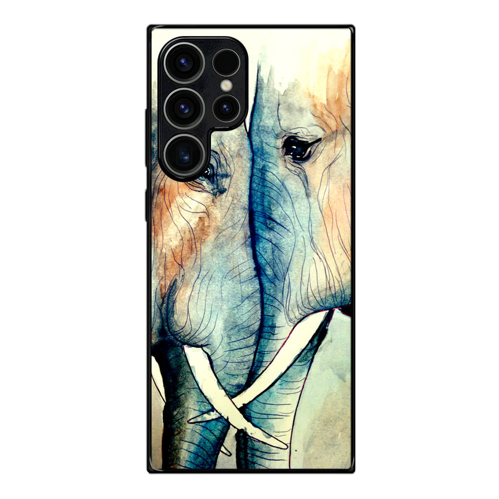 Elephants Sadness Samsung Galaxy S23 Ultra Case