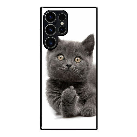 Finger British Shorthair Cat Samsung Galaxy S23 Ultra Case