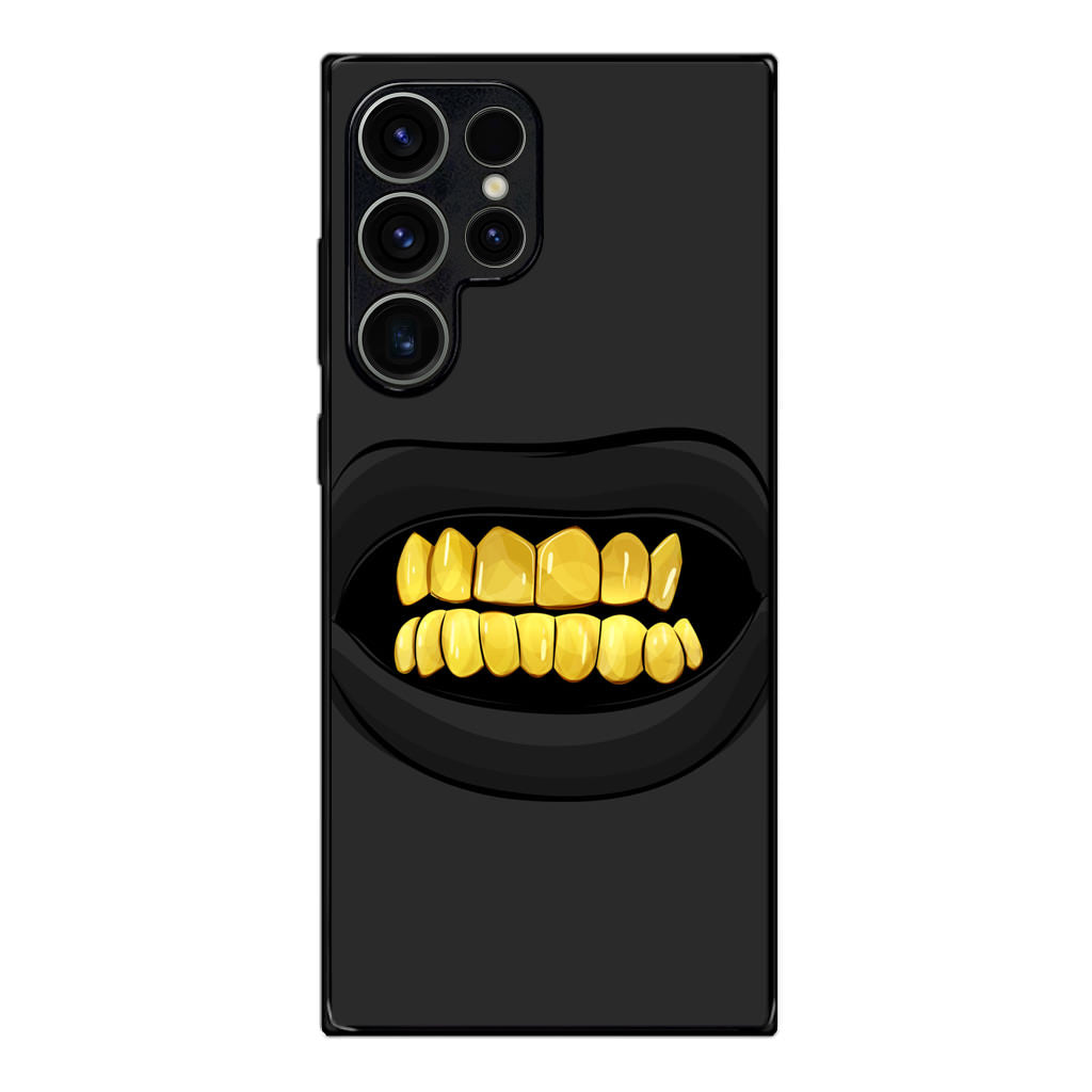 Gold Grillz Samsung Galaxy S23 Ultra Case