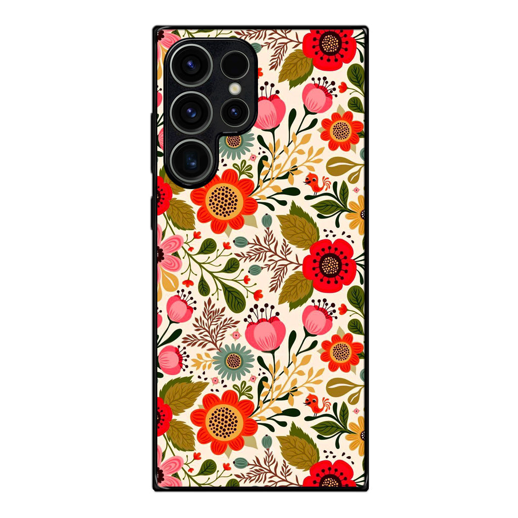 Hello Spring Pattern Samsung Galaxy S23 Ultra Case