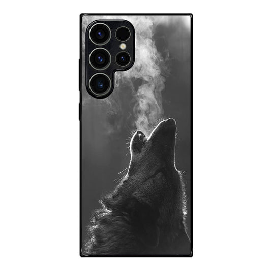 Howling Wolves Black and White Samsung Galaxy S23 Ultra Case