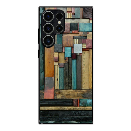 Painted Abstract Wood Sculptures Samsung Galaxy S23 Ultra Case