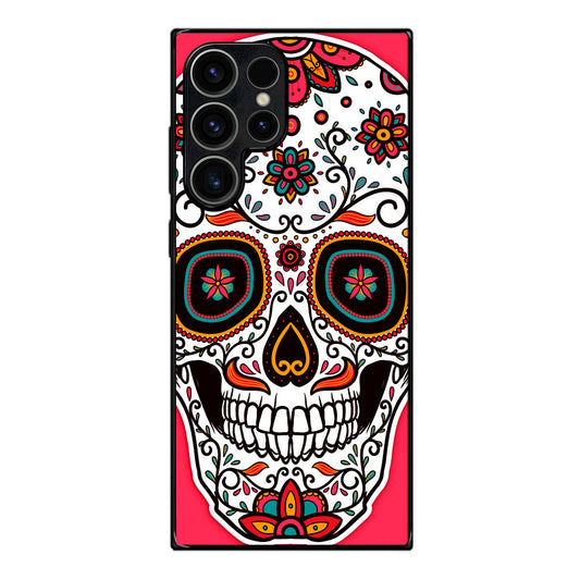 Pink Sugar Skull Samsung Galaxy S23 Ultra Case