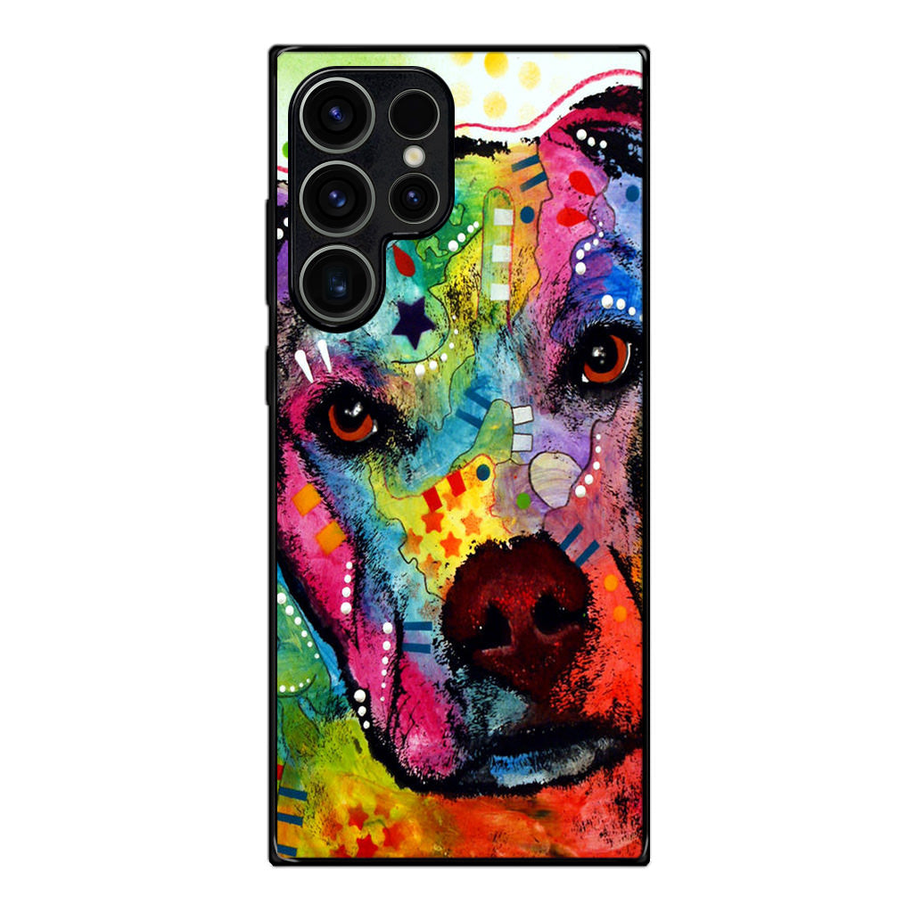 Pitbull Love Painting Samsung Galaxy S23 Ultra Case