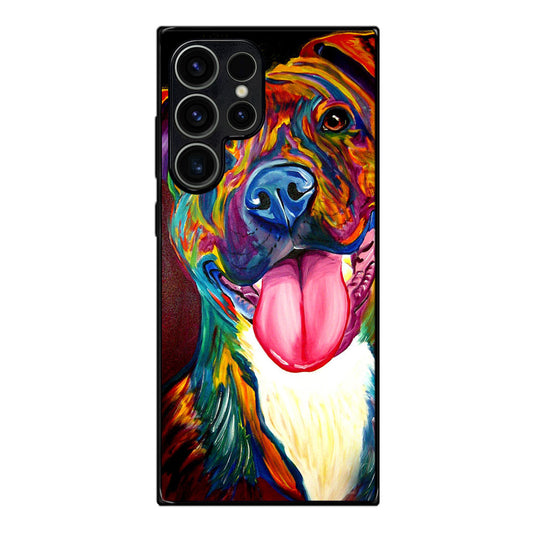 Pitbull Painting Art Samsung Galaxy S23 Ultra Case