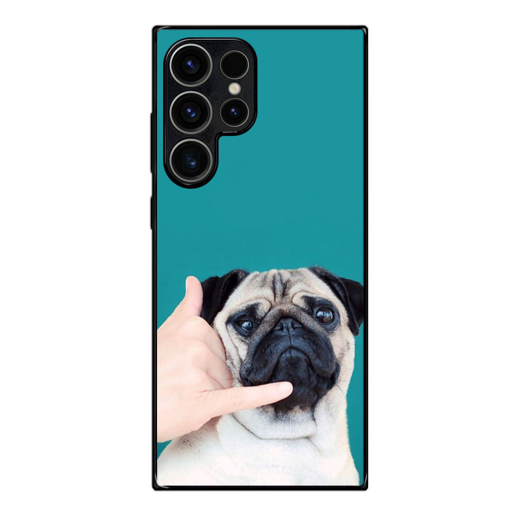 Pug is on the Phone Samsung Galaxy S23 Ultra Case