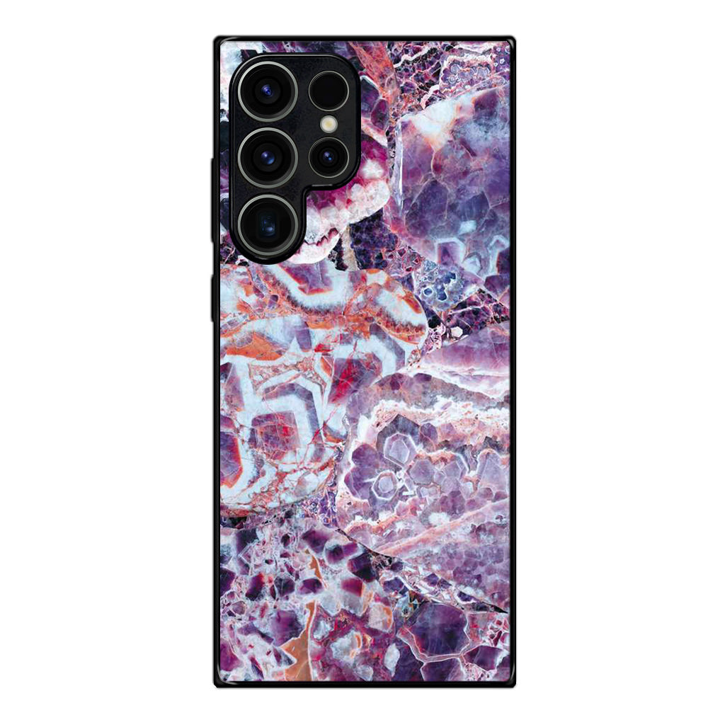 Purple Marble Samsung Galaxy S23 Ultra Case