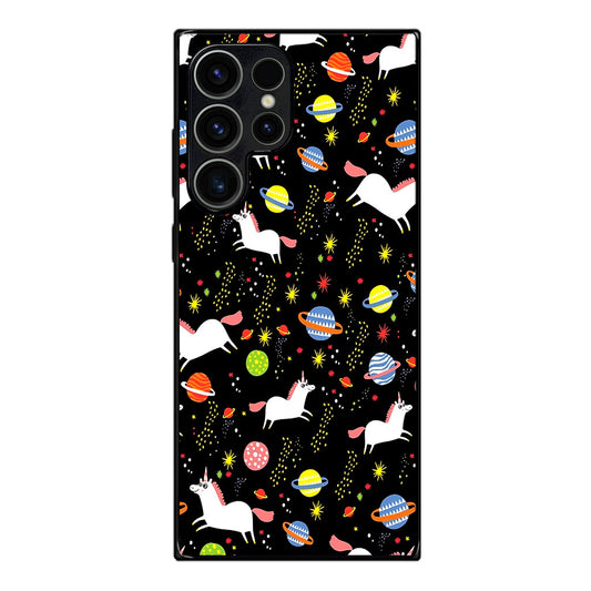 Space Unicorn Pattern Samsung Galaxy S23 Ultra Case