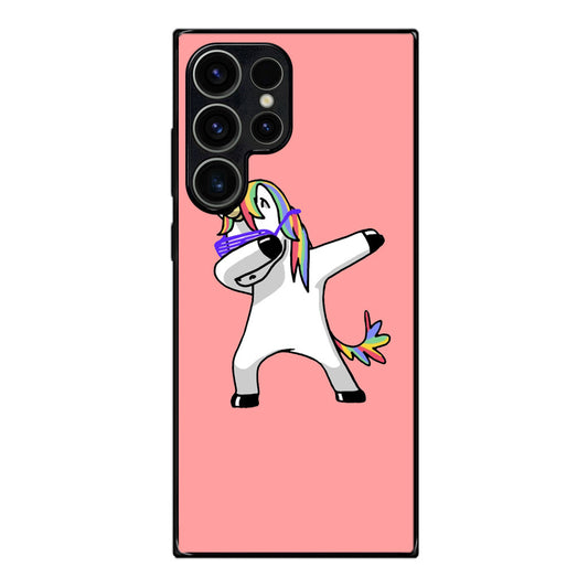 Unicorn Dabbing Pink Samsung Galaxy S23 Ultra Case