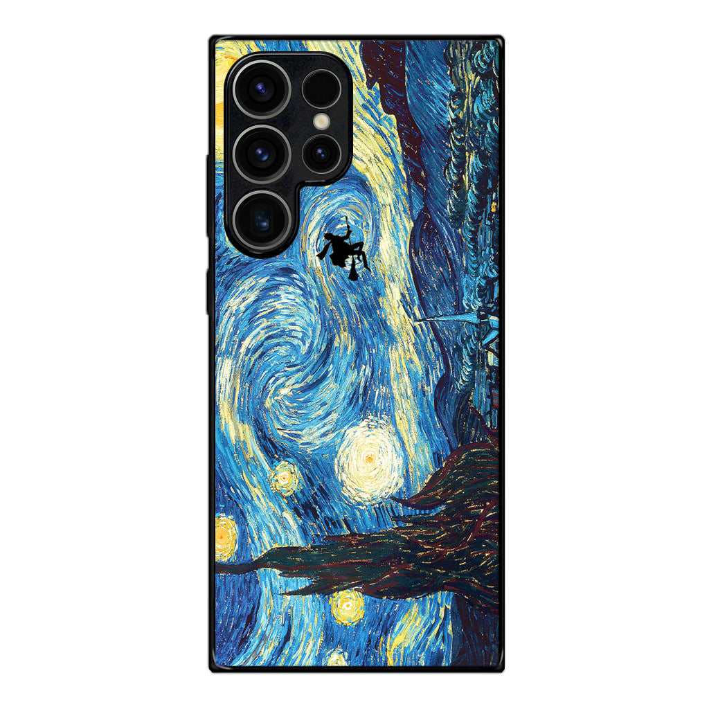 Witch on The Starry Night Sky Samsung Galaxy S23 Ultra Case