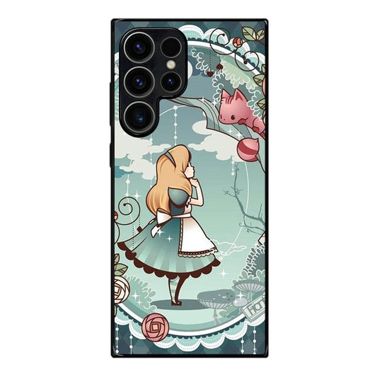 Alice And Cheshire Cat Poster Samsung Galaxy S23 Ultra Case