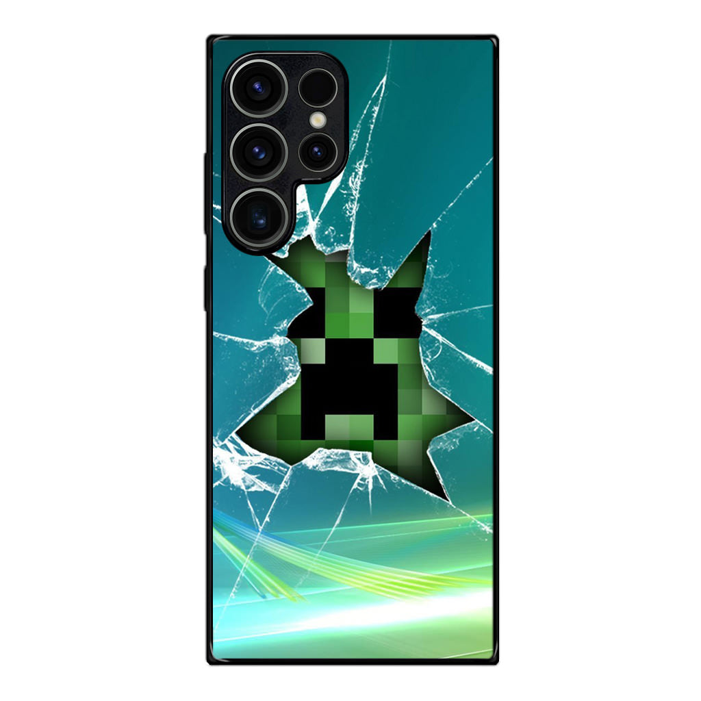 Creeper Glass Broken Green Samsung Galaxy S23 Ultra Case