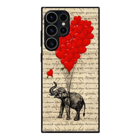 Elephant And Heart Samsung Galaxy S23 Ultra Case