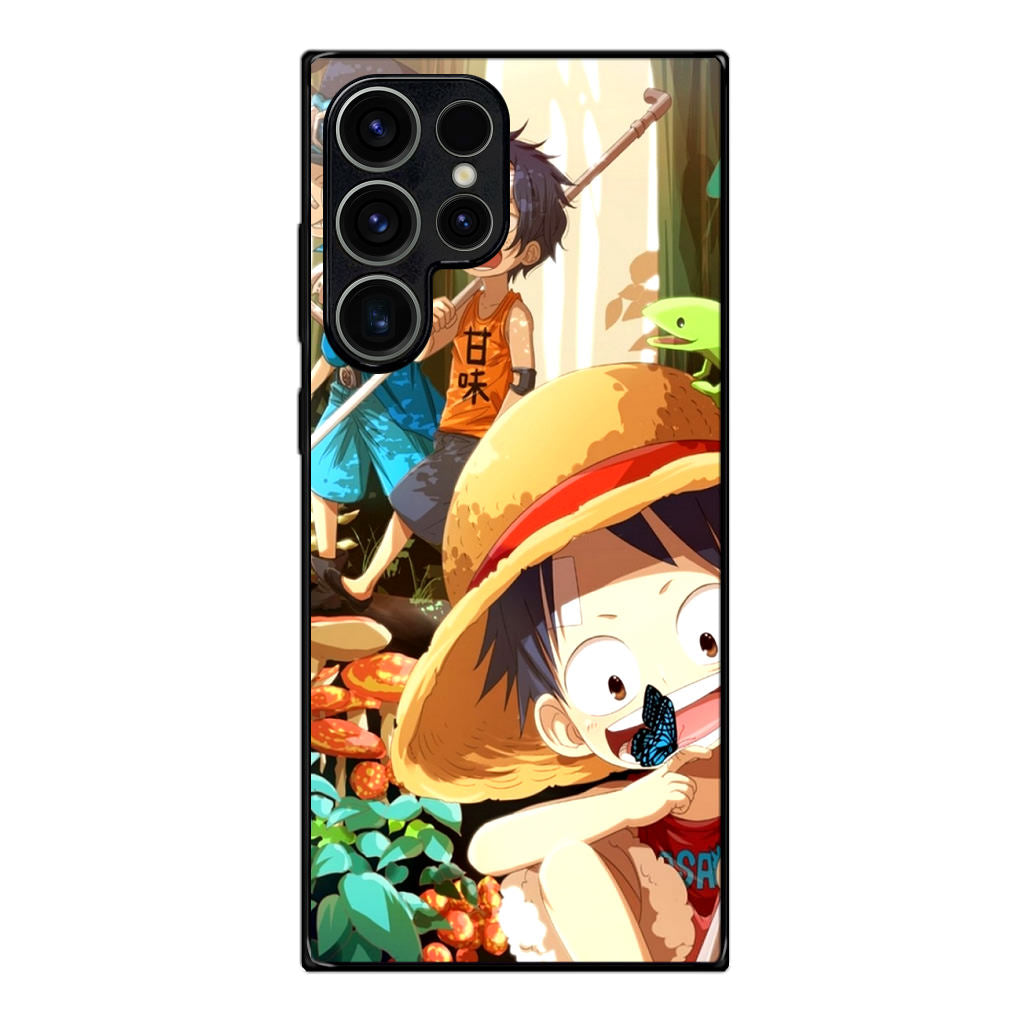 One Piece Little Sabo Ace Luffy Cute Samsung Galaxy S23 Ultra Case