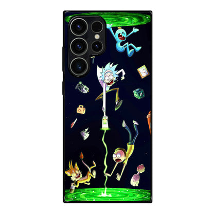 Rick And Morty Portal Fall Samsung Galaxy S23 Ultra Case