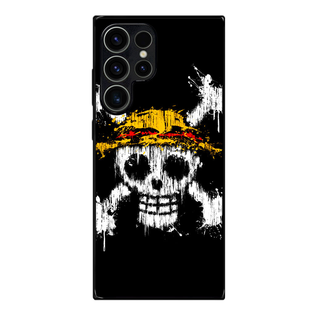 Straw Hat Pirate Logo Paint Samsung Galaxy S23 Ultra Case