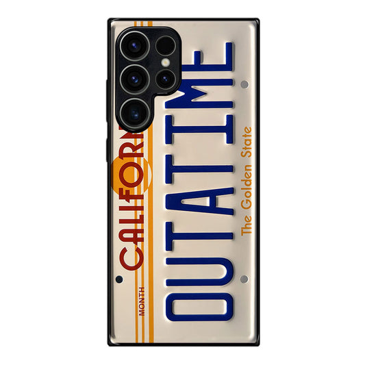Back to the Future License Plate Outatime Samsung Galaxy S23 Ultra Case