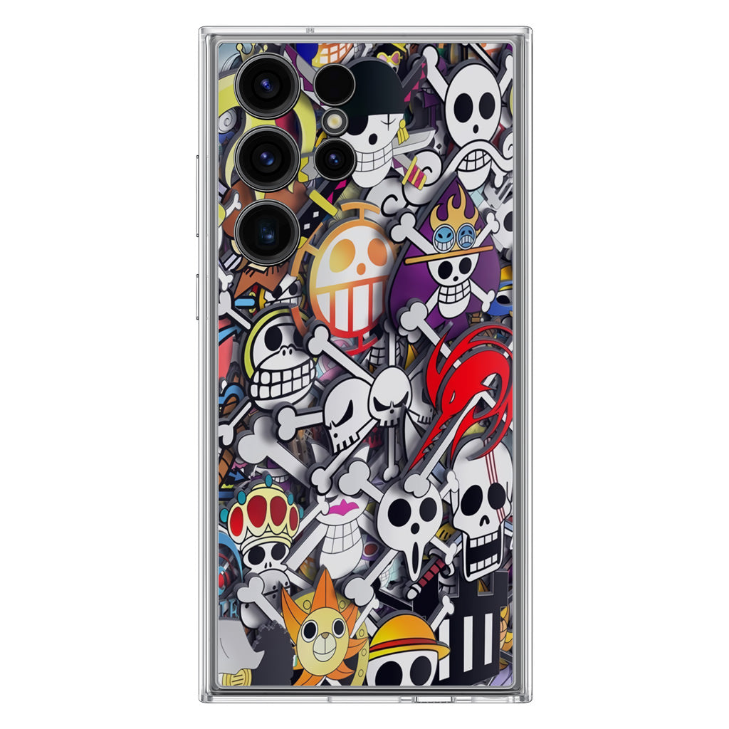 All Pirate Symbols One Piece Samsung Galaxy S23 Ultra Case