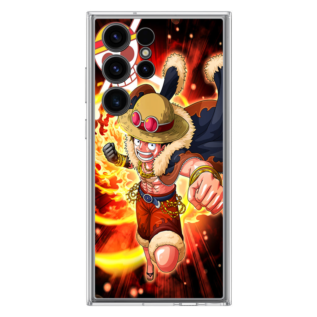 Luffy Red Hawk Punch Samsung Galaxy S23 Ultra Case