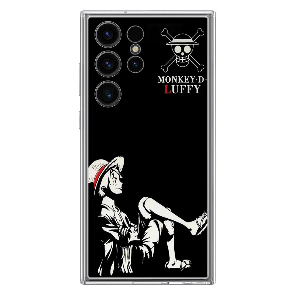 Monkey D Luffy Black And White Samsung Galaxy S23 Ultra Case