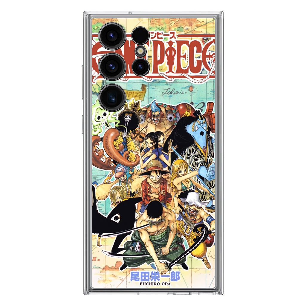 One Piece Comic Straw Hat Pirate Samsung Galaxy S23 Ultra Case