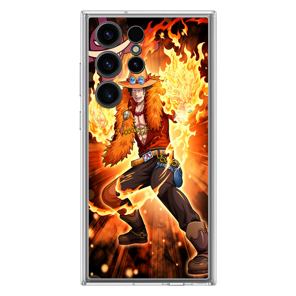 Portgas D Ace Fire Power Samsung Galaxy S23 Ultra Case