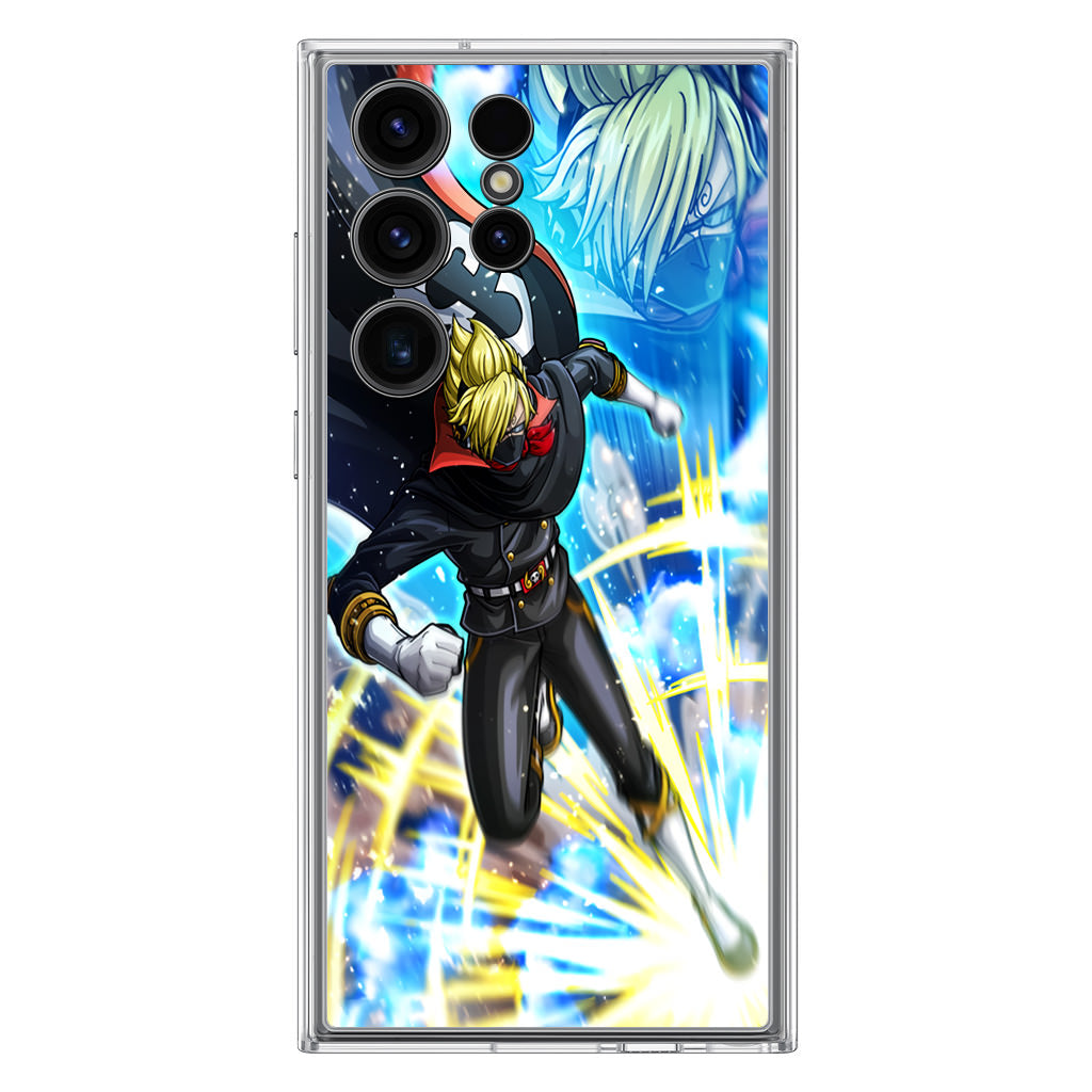 Sanji In Stealth Black Suit Samsung Galaxy S23 Ultra Case