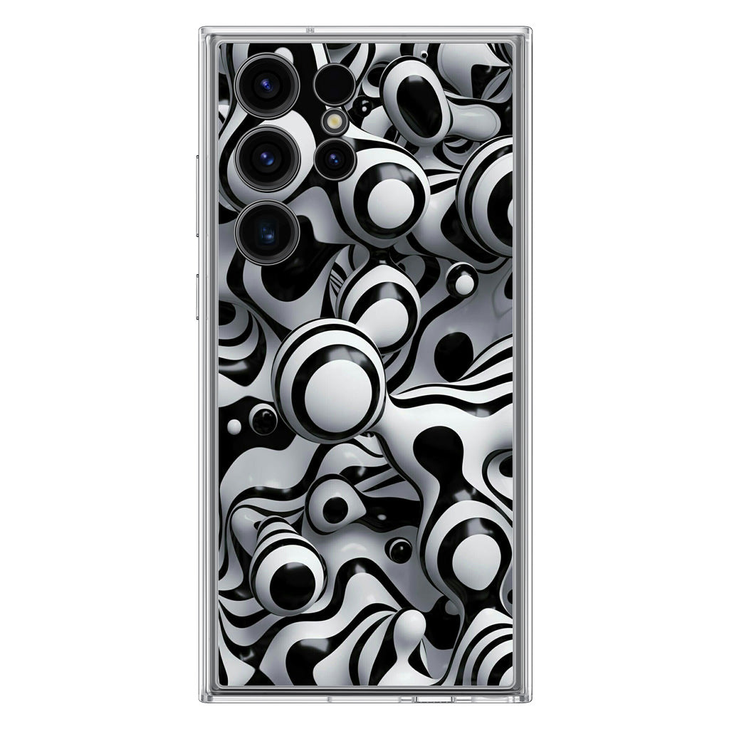 Abstract Art Black White Samsung Galaxy S23 Ultra Case