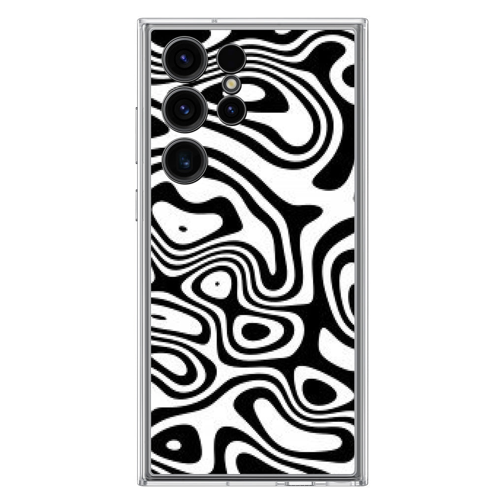 Abstract Black and White Background Samsung Galaxy S23 Ultra Case