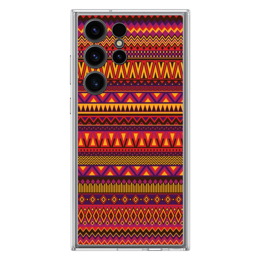 African Aztec Pattern Samsung Galaxy S23 Ultra Case