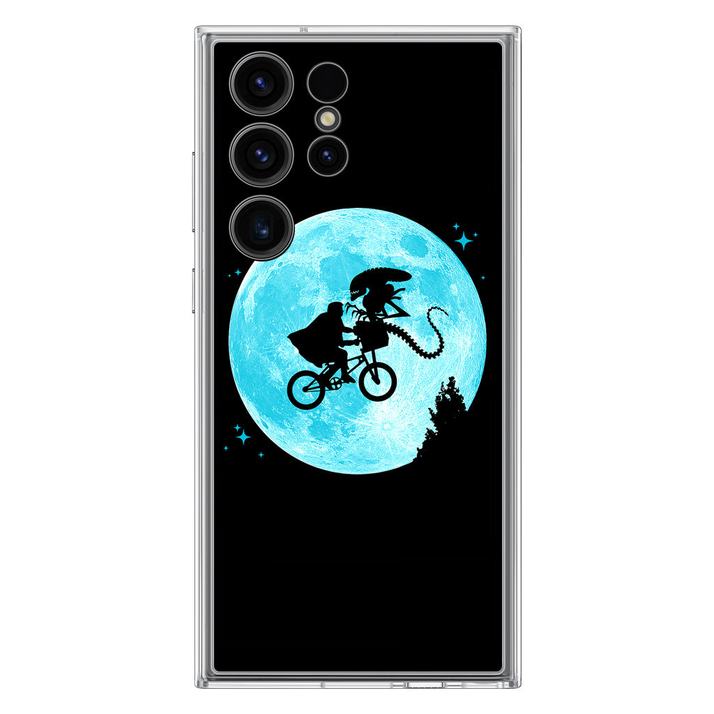 Alien Bike to the Moon Samsung Galaxy S23 Ultra Case