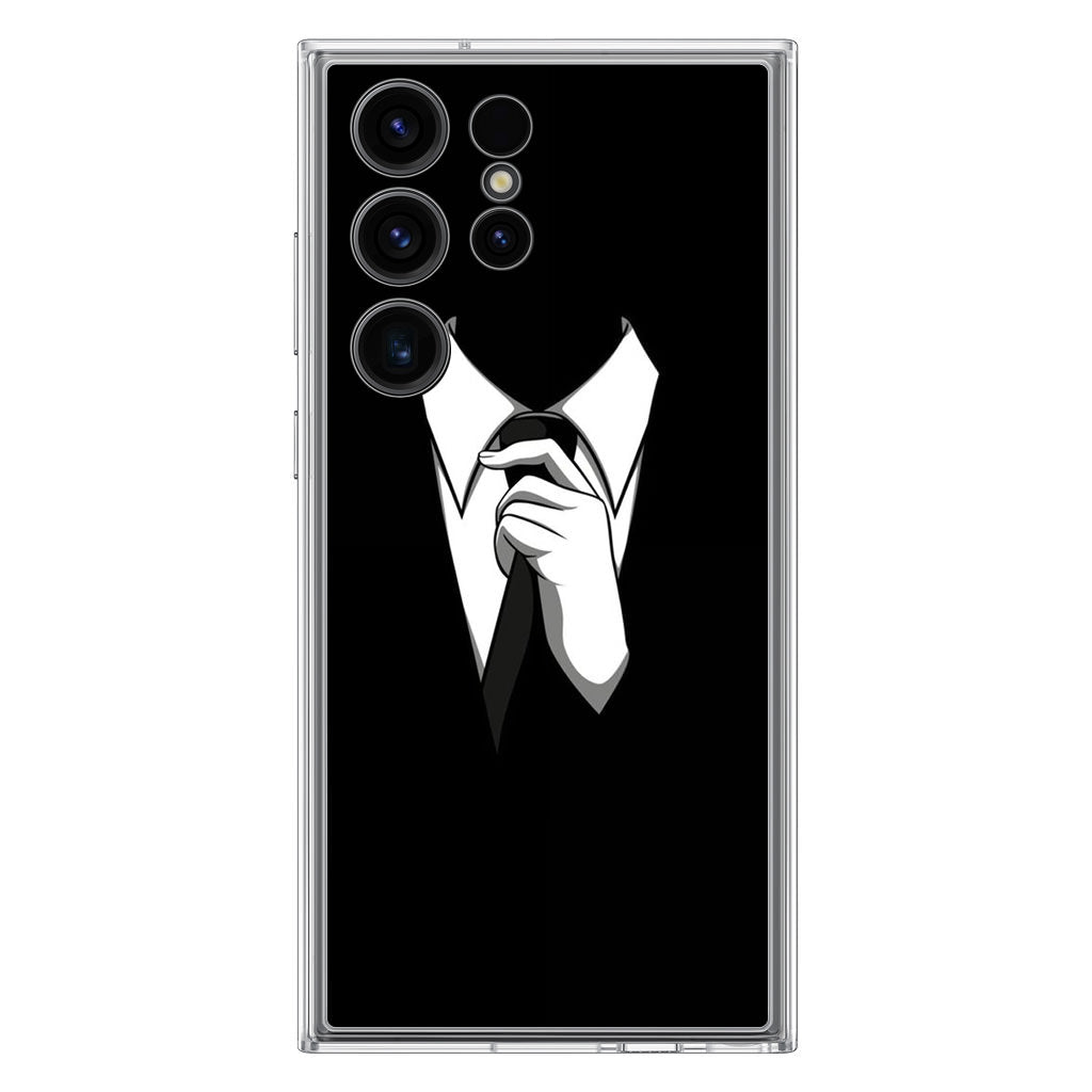 Anonymous Black White Tie Samsung Galaxy S23 Ultra Case