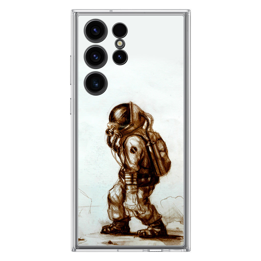 Astronaut Heavy Walk Samsung Galaxy S23 Ultra Case