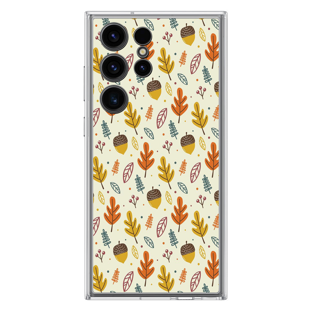 Autumn Things Pattern Samsung Galaxy S23 Ultra Case