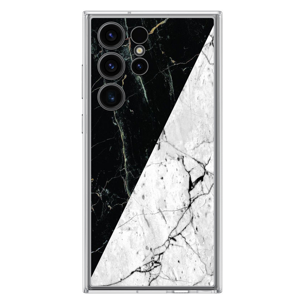 B&W Marble Samsung Galaxy S23 Ultra Case