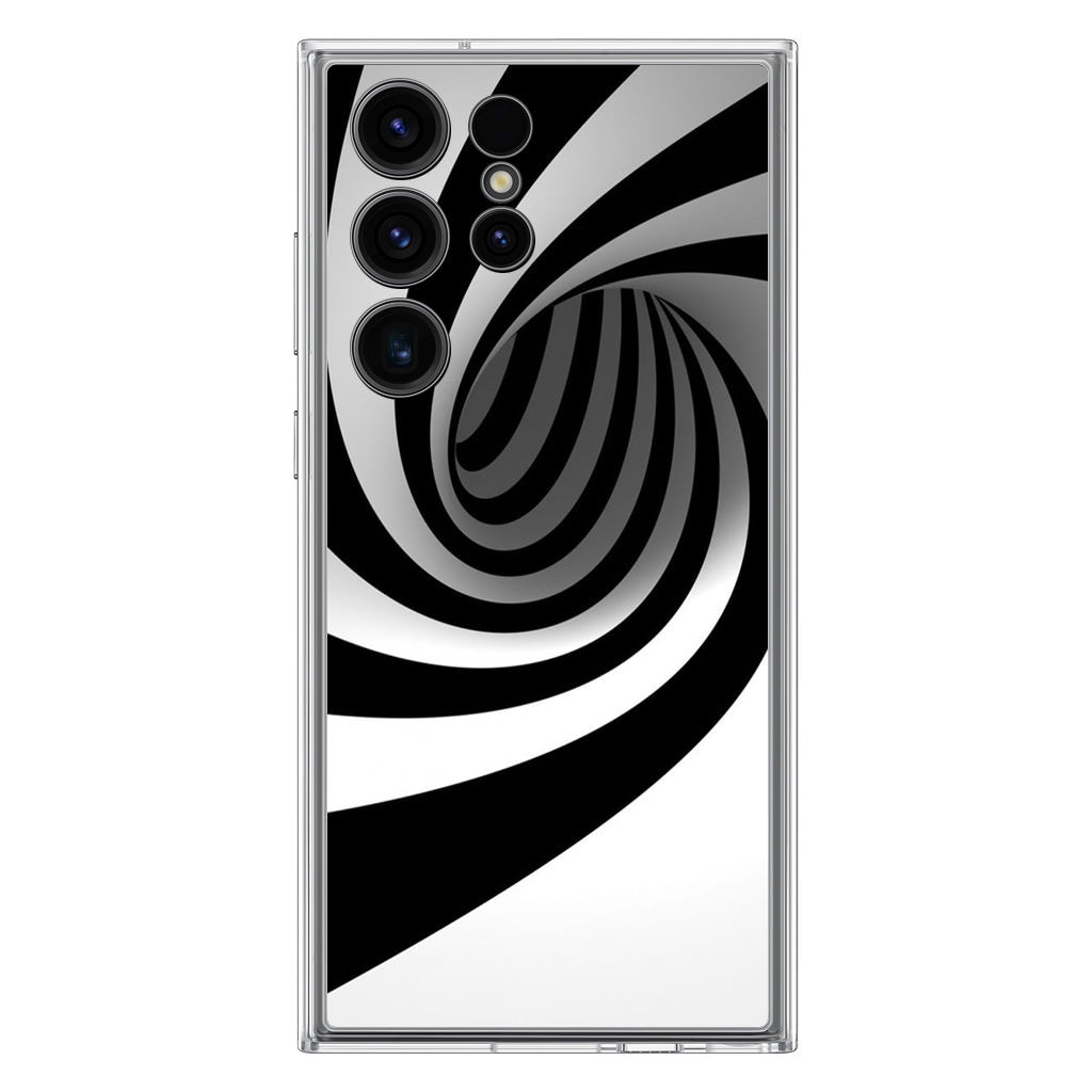 Black and White Twist Samsung Galaxy S23 Ultra Case