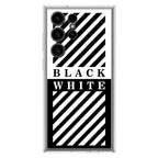 Black White Stripes Samsung Galaxy S23 Ultra Case