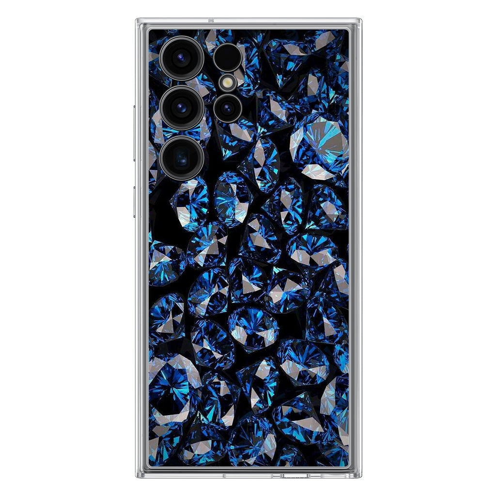 Blue Diamonds Pattern Samsung Galaxy S23 Ultra Case