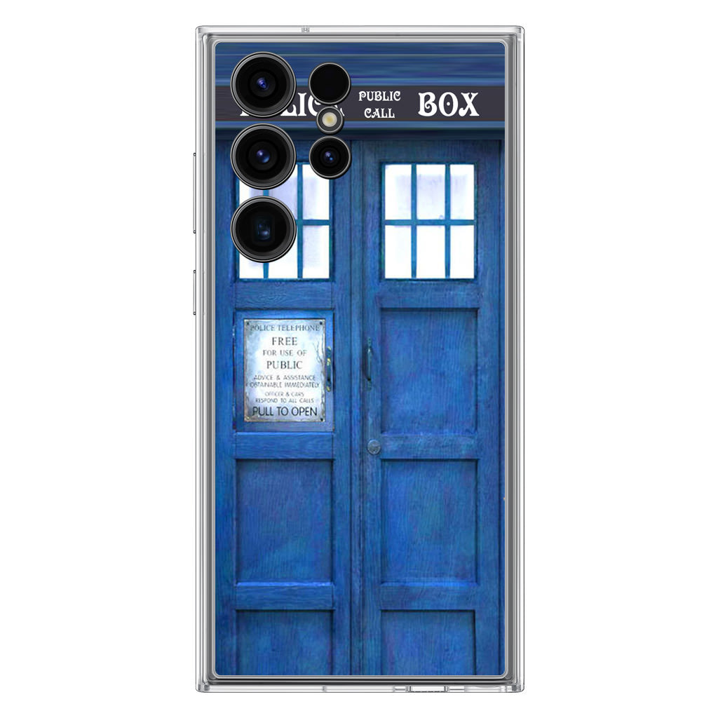 Blue Police Call Box Samsung Galaxy S23 Ultra Case