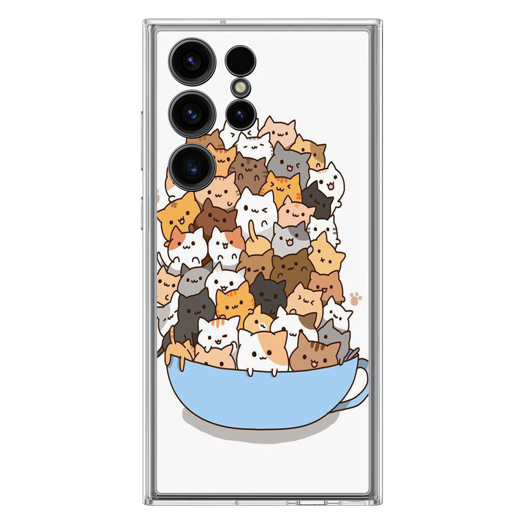 Cats on A Bowl Samsung Galaxy S23 Ultra Case