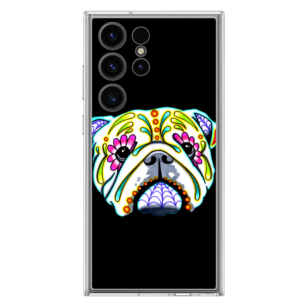 Colorful Bulldog Art Samsung Galaxy S23 Ultra Case