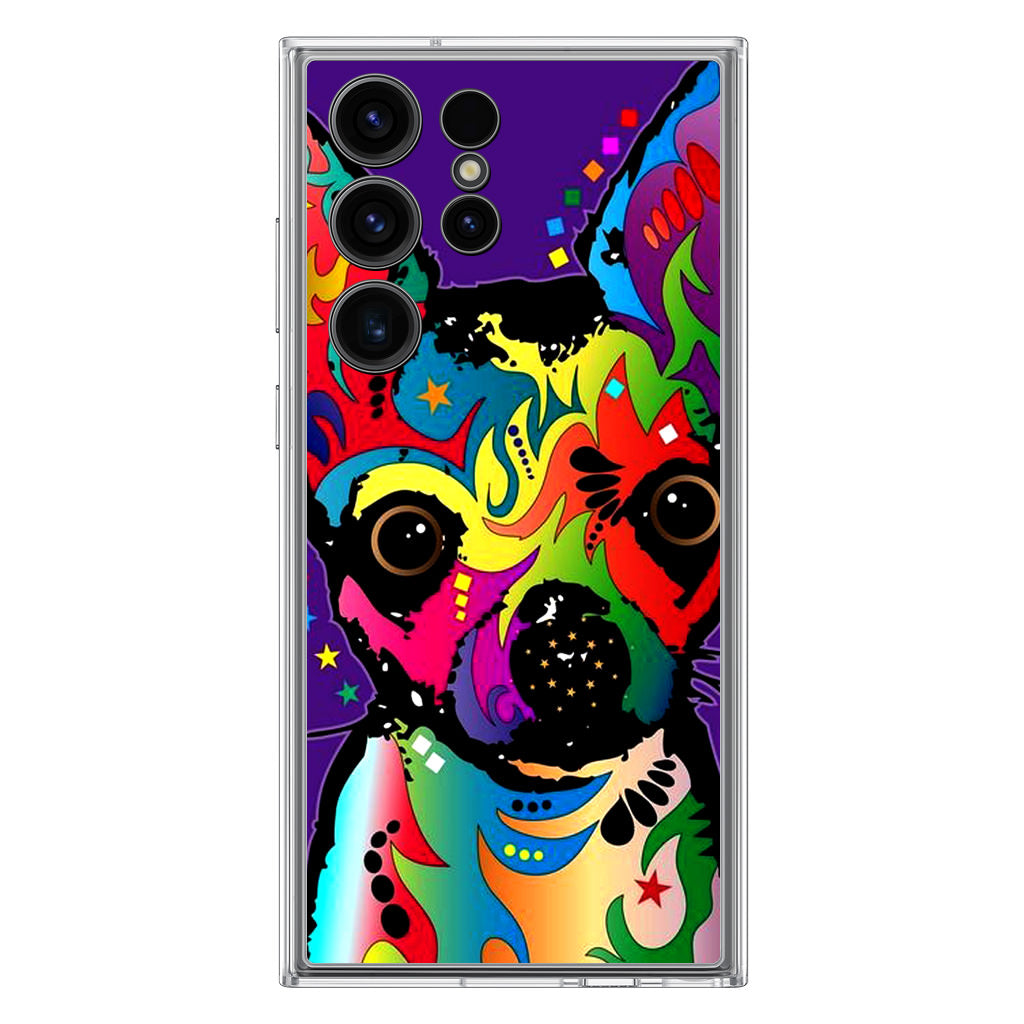 Colorful Chihuahua Samsung Galaxy S23 Ultra Case