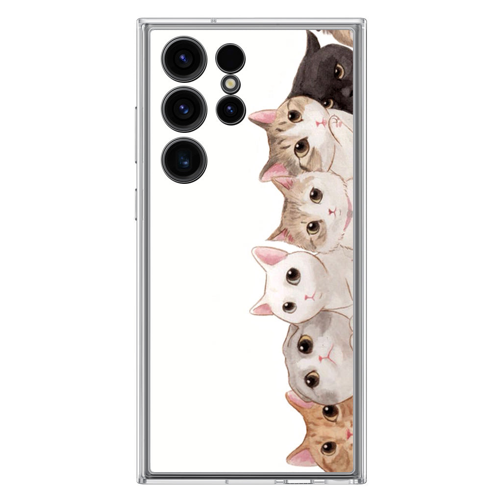 Cute Cats Vertical Samsung Galaxy S23 Ultra Case