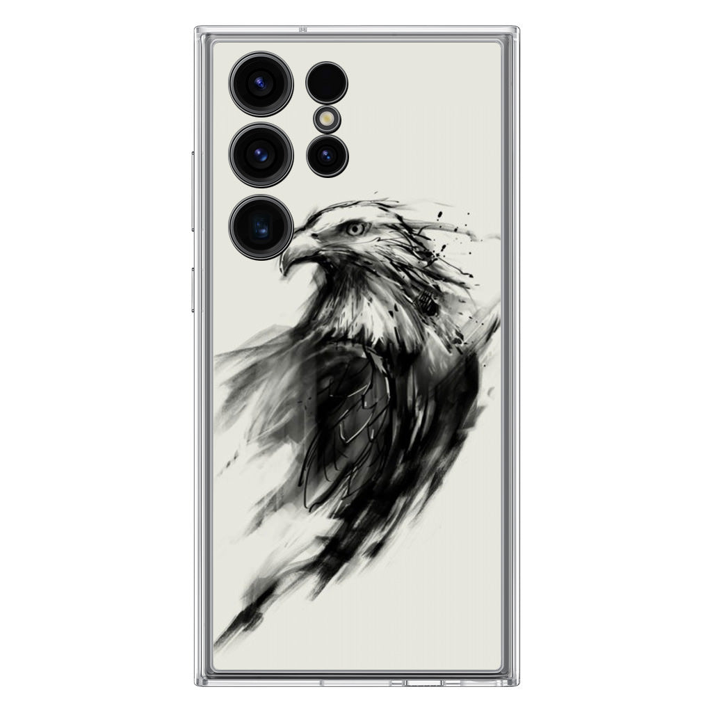 Eagle Art Black Ink Samsung Galaxy S23 Ultra Case